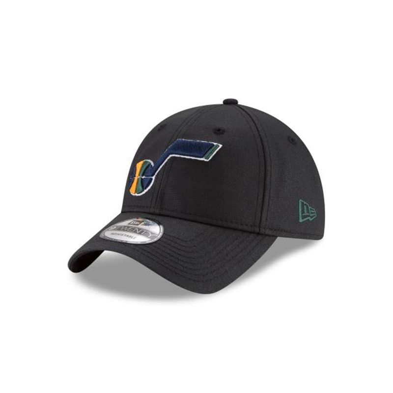 NBA Utah Jazz Waxed Canvas 9Twenty Adjustable (NGG4490) - Black New Era Caps